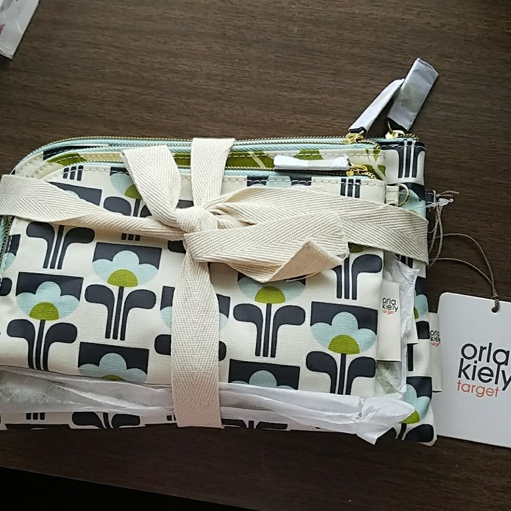 Orla Kiely Small Tulip 3 Piece Purse Kit Set Cosme